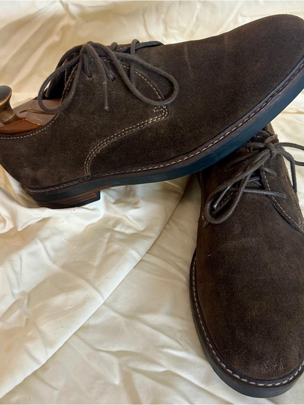Clarks Collection Men's 9 Brown Suede Derby Comfort Casual Shoes
